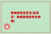 寒梅傲雪高灵芝(高灵芝：寒梅傲雪的养生神物)