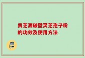 贡芝源破壁灵芝孢子粉的功效及使用方法