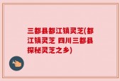 三都县都江镇灵芝(都江镇灵芝 四川三都县探秘灵芝之乡)