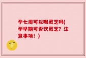 孕七周可以喝灵芝吗(孕早期可否饮灵芝？注意事项！)