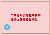广东惠州灵芝孢子粉的独特之处及养生功效