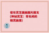 怪石灵芝国画图片图文(神秘灵芝：奇石间的精灵画像)