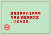鹿茸加黄芪灵芝的功效与禁忌(鹿茸黄芪灵芝：功效与禁忌)