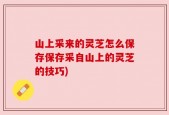 山上采来的灵芝怎么保存保存采自山上的灵芝的技巧)
