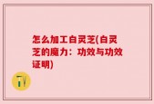怎么加工白灵芝(白灵芝的魔力：功效与功效证明)