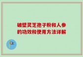 破壁灵芝孢子粉和人参的功效和使用方法详解