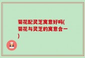 菊花配灵芝寓意好吗(菊花与灵芝的寓意合一)