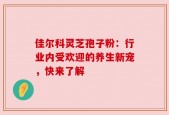 佳尔科灵芝孢子粉：行业内受欢迎的养生新宠，快来了解