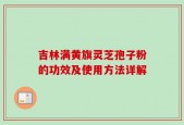 吉林满黄旗灵芝孢子粉的功效及使用方法详解