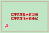 红枣灵芝做水的功效(红枣灵芝泡水的好处)