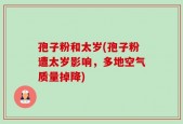 孢子粉和太岁(孢子粉遭太岁影响，多地空气质量掉降)