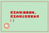 灵芝肉球(健康美味，灵芝肉球让你意犹未尽！)