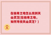 在极寒之地怎么找到天山灵芝(在极寒之地，如何寻找天山灵芝？)