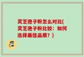 灵芝孢子粉怎么对比(灵芝孢子粉比较：如何选择最佳品质？)