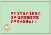 紫灵芝与赤灵芝有什么区别(紫灵芝和赤灵芝的不同点是什么？)