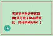 灵芝孢子粉好坏区别 图(灵芝孢子粉品质对比，如何辨别好坏？)
