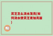 灵芝怎么浇水发亮(如何浇水使灵芝更加亮丽)