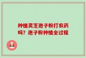 种植灵芝孢子粉打农药吗？孢子粉种植全过程