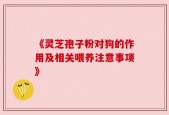 《灵芝孢子粉对狗的作用及相关喂养注意事项》