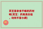 灵芝是拿来干嘛的药材呢(灵芝：药用高价菇，功效不容小觑)