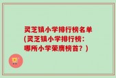 灵芝镇小学排行榜名单(灵芝镇小学排行榜：哪所小学荣膺榜首？)