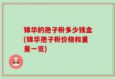 锦华的孢子粉多少钱盒(锦华孢子粉价格和重量一览)