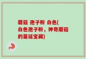 蘑菇 孢子粉 白色(白色孢子粉，神奇蘑菇的蔓延宝藏)