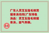 广东人灵芝五指毛桃煲猪骨汤功效(广东特色汤品：灵芝五指毛桃猪骨汤，益气养颜。