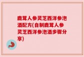 鹿茸人参灵芝西洋参泡酒配方(自制鹿茸人参灵芝西洋参泡酒步骤分享)