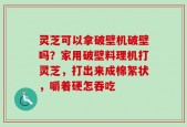 灵芝可以拿破壁机破壁吗？家用破壁料理机打灵芝，打出来成棉絮状，嚼着硬怎吞吃