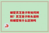 破壁灵芝孢子粉如何辨别？灵芝孢子粉头道粉和破壁有什么区别吗