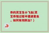 养的灵芝生小飞虫(灵芝养殖过程中遭遇害虫，如何有效防治？)