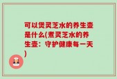 可以煲灵芝水的养生壶是什么(煮灵芝水的养生壶：守护健康每一天)