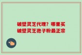 破壁灵芝代理？哪里买破壁灵芝孢子粉最正宗