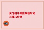 灵芝孢子粉佳采收时间与技巧分享