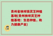 贵州省秧坝镇灵芝种植基地(贵州秧坝灵芝种植基地：生态种植，助力健康产业)