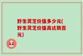 野生灵芝价值多少元(野生灵芝价值高达数百元)