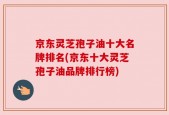 京东灵芝孢子油十大名牌排名(京东十大灵芝孢子油品牌排行榜)