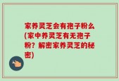 家养灵芝会有孢子粉么(家中养灵芝有无孢子粉？解密家养灵芝的秘密)