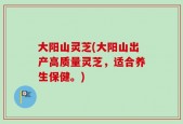 大阳山灵芝(大阳山出产高质量灵芝，适合养生保健。)