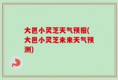 大邑小灵芝天气预报(大邑小灵芝未来天气预测)