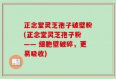 正念堂灵芝孢子破壁粉(正念堂灵芝孢子粉 —— 细胞壁破碎，更易吸收)