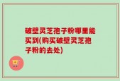 破壁灵芝孢子粉哪里能买到(购买破壁灵芝孢子粉的去处)