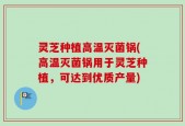 灵芝种植高温灭菌锅(高温灭菌锅用于灵芝种植，可达到优质产量)