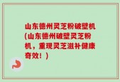 山东德州灵芝粉破壁机(山东德州破壁灵芝粉机，重现灵芝滋补健康奇效！)