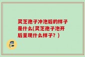 灵芝孢子冲泡后的样子是什么(灵芝孢子泡开后呈现什么样子？)
