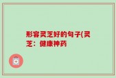 形容灵芝好的句子(灵芝：健康神药