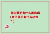高仿灵芝有什么用途吗(高仿灵芝有什么功效？)
