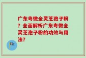 广东粤微全灵芝孢子粉？全面解析广东粤微全灵芝孢子粉的功效与用法？