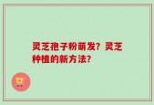 灵芝孢子粉萌发？灵芝种植的新方法？